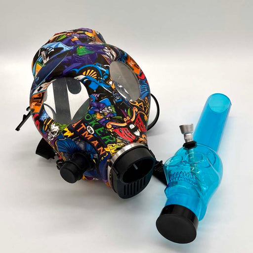 Silicone Full face Mask with Acrylic bong [PIP292] Silicone Bong NIBO Distribution