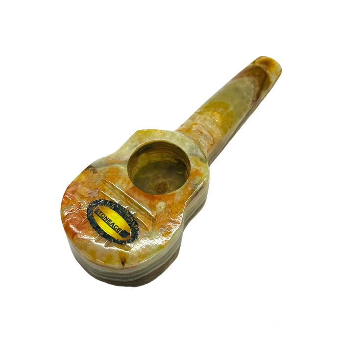 StoneAge | 4" Handmade Jumbo Tobacco Smoking Pipes - Model: Guitar, Includes Display Box - Pack of 6 Quartz hand pipe NicePrice