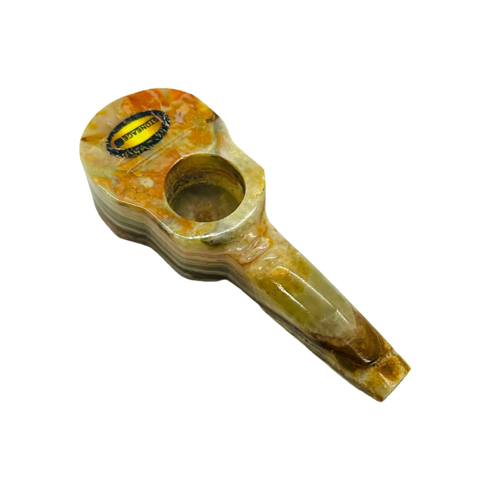 StoneAge | 4" Handmade Tobacco Smoking Pipe – Model: Guitar, Includes Gift Box Quartz · Stone Pipe NicePrice