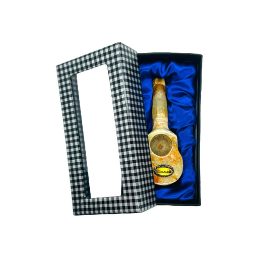 StoneAge | 4" Handmade Tobacco Smoking Pipe – Model: Guitar, Includes Gift Box Quartz hand pipe NicePrice