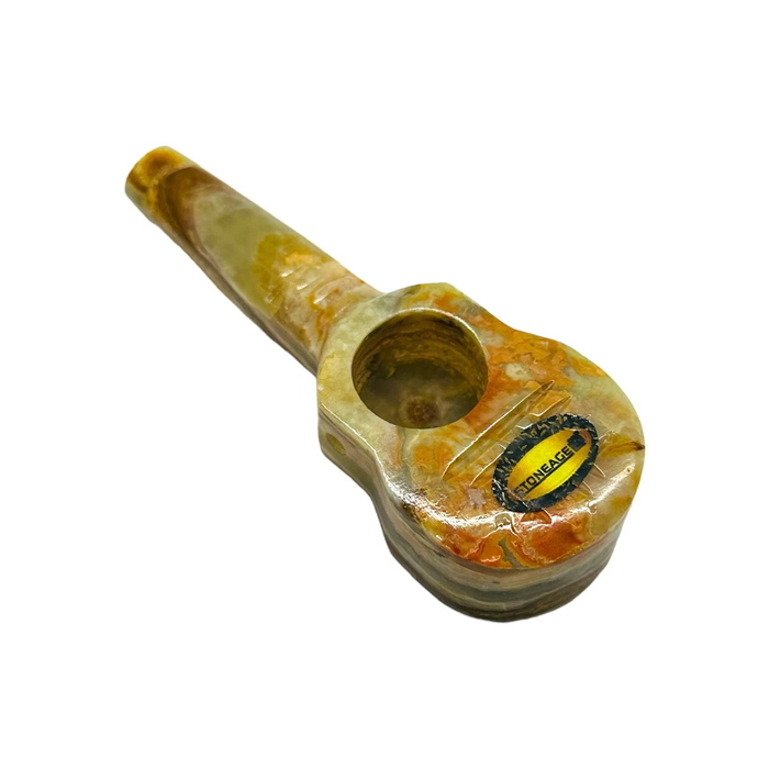 StoneAge | 4" Handmade Jumbo Tobacco Smoking Pipes - Model: Guitar, Includes Display Box - Pack of 6 Quartz hand pipe NicePrice