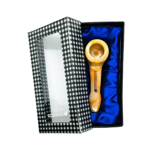 StoneAge | 4" Handmade Tobacco Smoking Pipe – Model: Fish, Includes Gift Box Quartz hand pipe NicePrice