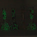 Z10" Glow in the dark Glass Bong With Flower Design Glass Bong 777 Smoke