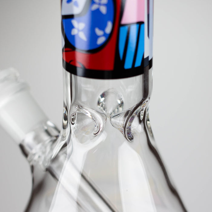 10" Glass Bong With Abstract Art Design Bongs 777 Smoke