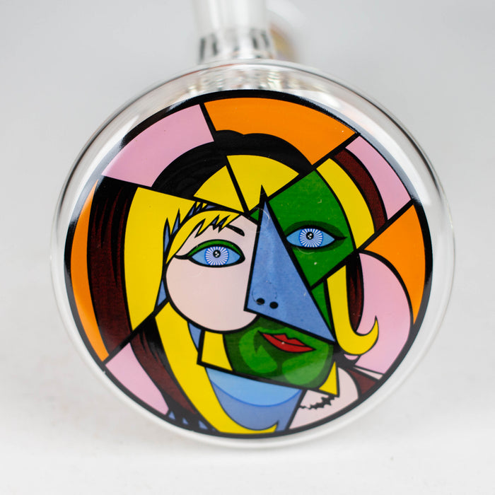 10" Glass Bong With Abstract Art Design Bongs 777 Smoke Design 2