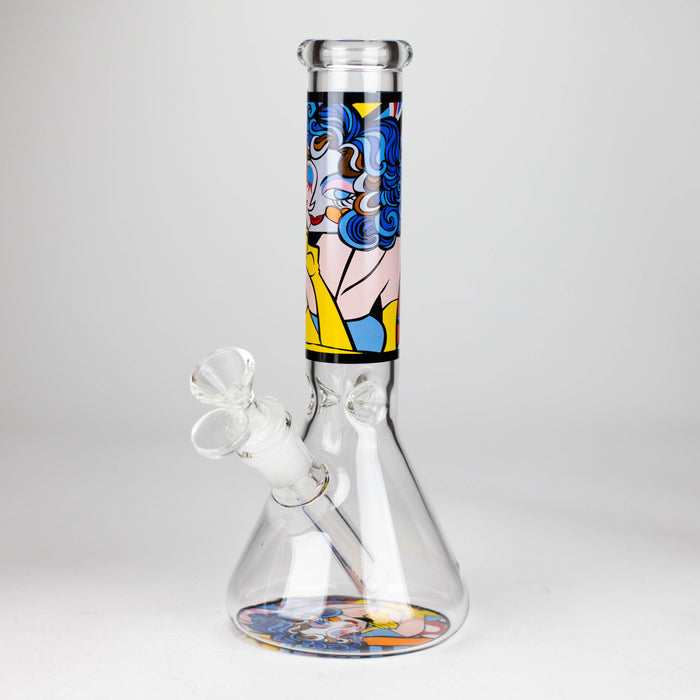 10" Glass Bong With Abstract Art Design Bongs 777 Smoke