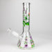Z10" Glow in the dark Glass Bong With Flower Design Glass Bong 777 Smoke