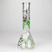 Z10" Glow in the dark Glass Bong With Flower Design Glass Bong 777 Smoke