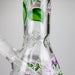 Z10" Glow in the dark Glass Bong With Flower Design Glass Bong 777 Smoke