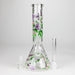 Z10" Glow in the dark Glass Bong With Flower Design Glass Bong 777 Smoke