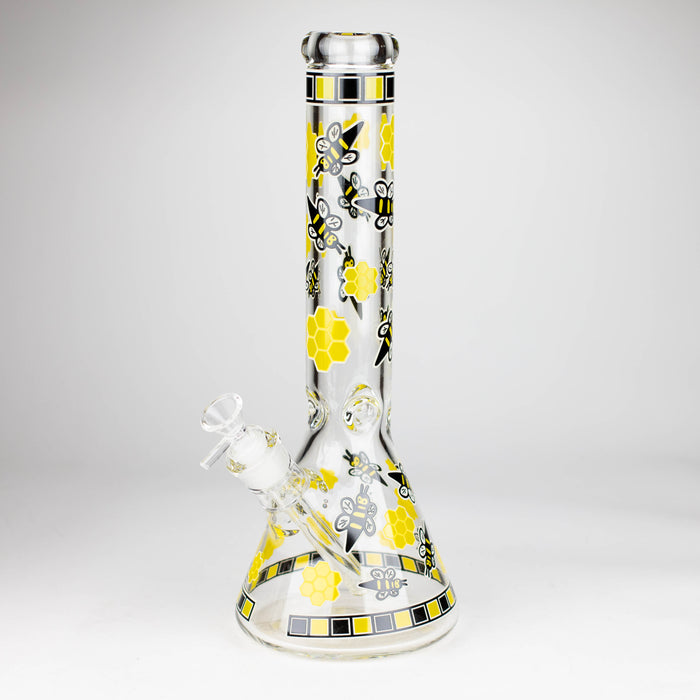14" 7mm Honey Design Beaker Glass Bong Super Supplys Inc Yellow