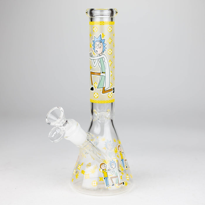 9" Glow In The Dark 4mm glass bong [S60] Glass Bong Super Supplys Inc Design A