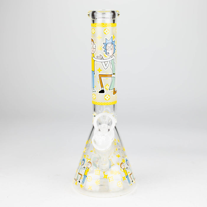 9" Glow In The Dark 4mm glass bong [S60] Glass Bong Super Supplys Inc
