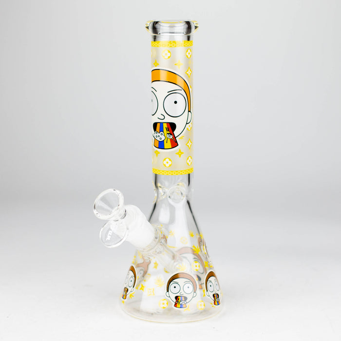 9" Glow In The Dark 4mm glass bong [S60] Glass Bong Super Supplys Inc Design B