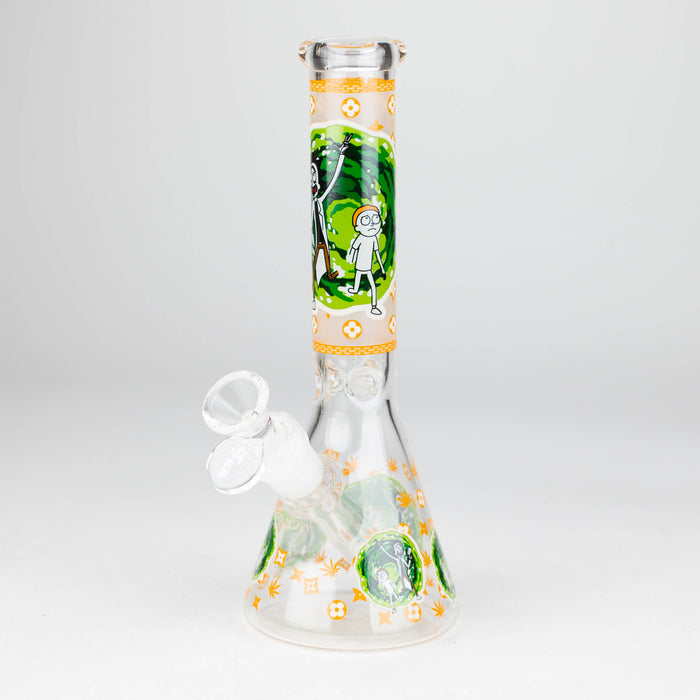 9" Glow In The Dark 4mm glass bong [S60] Glass Bong Super Supplys Inc Design C