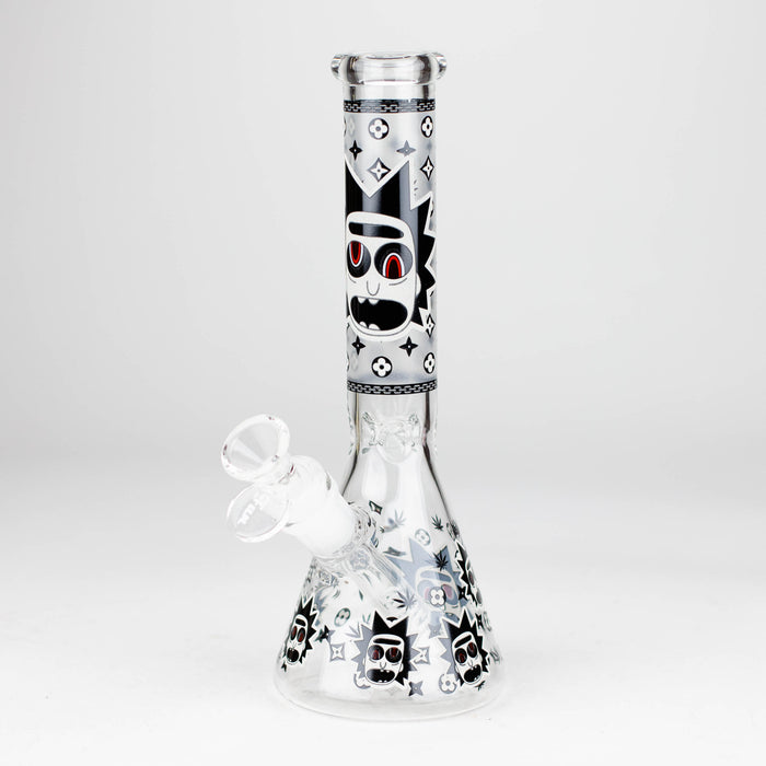 9" Glow In The Dark 4mm glass bong [S60] Glass Bong Super Supplys Inc Design D