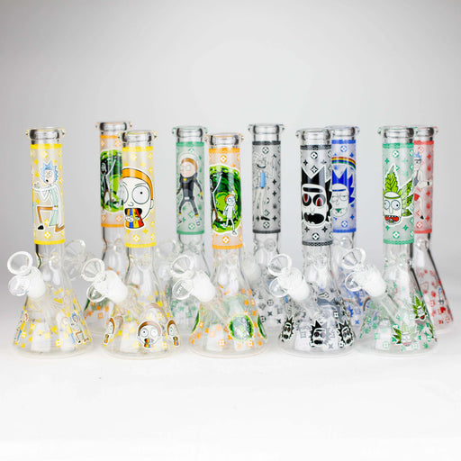 9" Glow In The Dark 4mm glass bong [S60] Glass Bong Super Supplys Inc