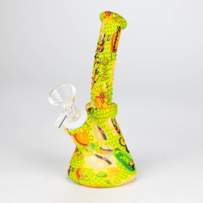 Fortune | 6.5" Angled Hydrographic Silicone Waterpipe-Assorted [SP1018P] Resin · Silicone · Plastic Bong Fortune
