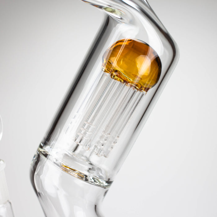 16" Zig-zag glass bong with percolator Glass Bong Bongzie Smokes