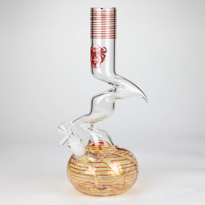 Xtreme | 12" Zig Zag glass water bong [AK822] Glass Bong Canadian Distributor