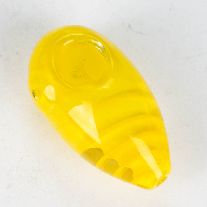 3" larva thick glass pipe [XTR1030] Glass Pipe Canadian Distributor Yellow