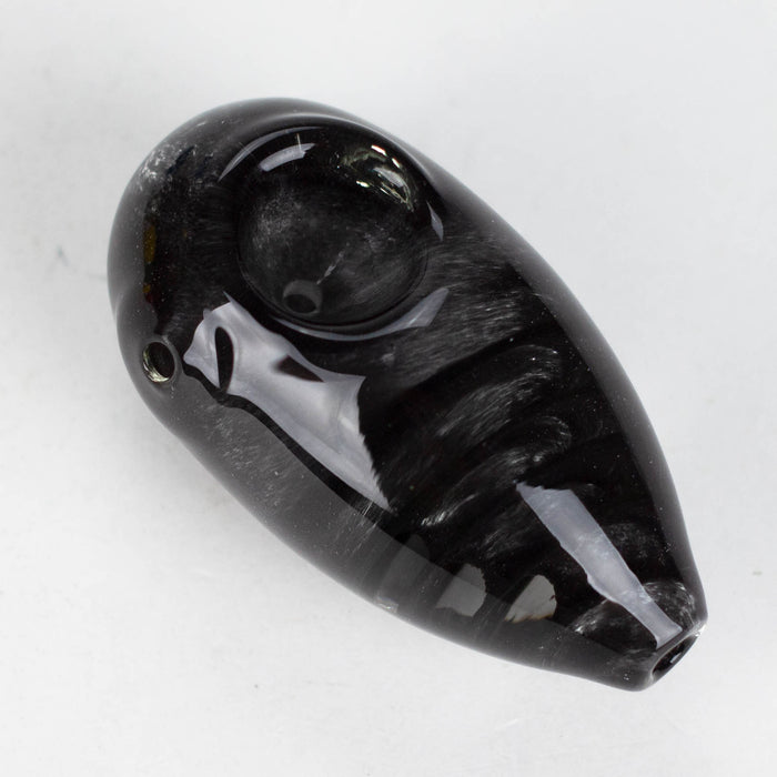 3" larva thick glass pipe [XTR1030] Glass Pipe Canadian Distributor Black