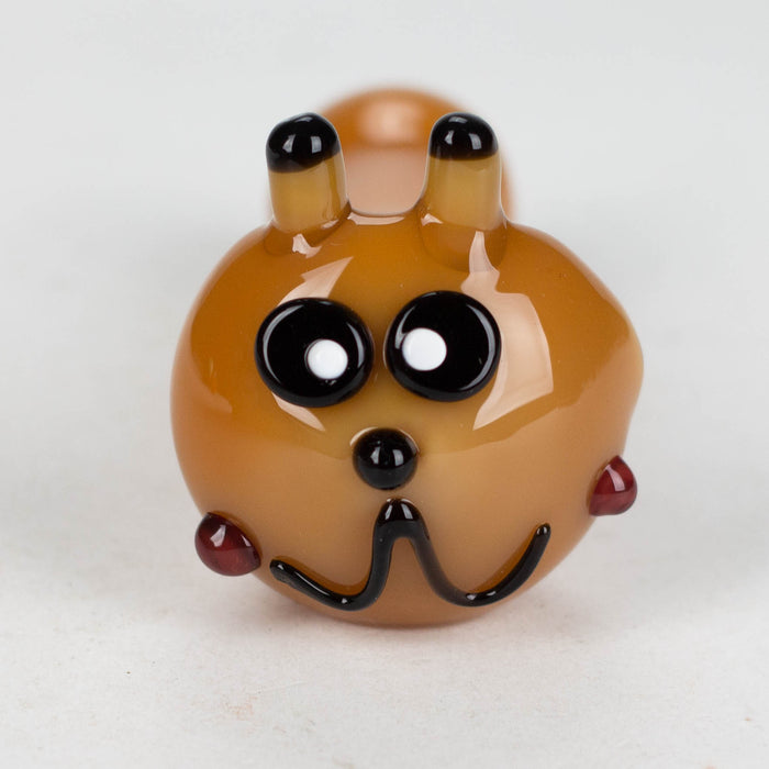 4" Cat design thick glass pipe [XTR1034] Glass Hand Pipe Canadian Distributor