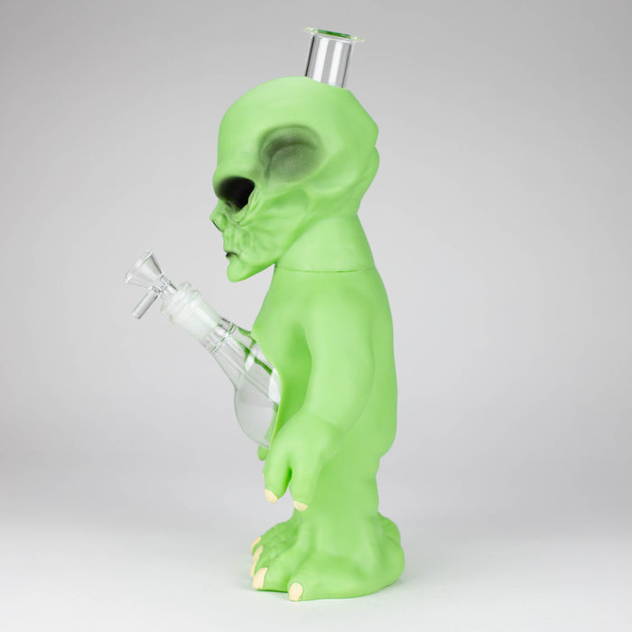 13" Vinyl alien water pipe Resin · Silicone · Plastic Bong YHS Smoke