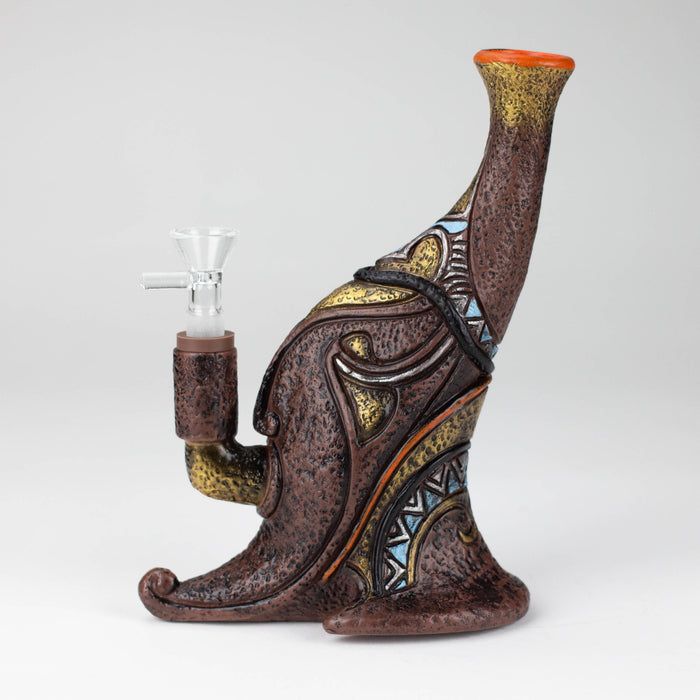 7.8“ Vinyl indian elements water pipe Resin · Silicone · Plastic Bong YHS Smoke