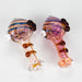 4.5" Gold Fumed Hand Pipe Pack of 2 Glass Bongzie Smokes