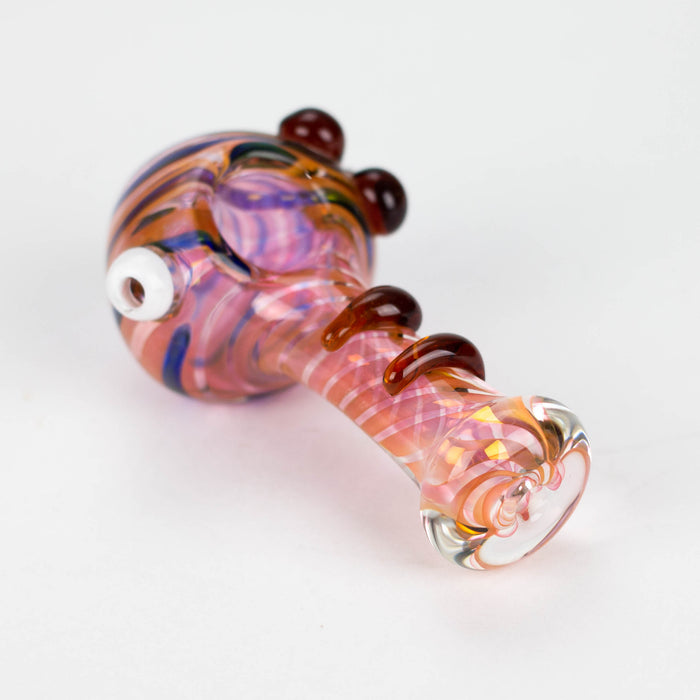 4.5" Gold Fumed Hand Pipe Pack of 2 Glass Bongzie Smokes