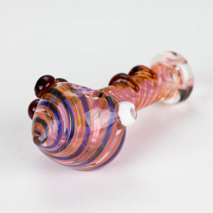 4.5" Gold Fumed Hand Pipe Pack of 2 Glass Bongzie Smokes