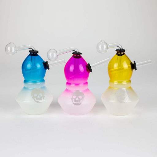 6" SKull frosted oilburner water pipe Rig Bongzie Smokes