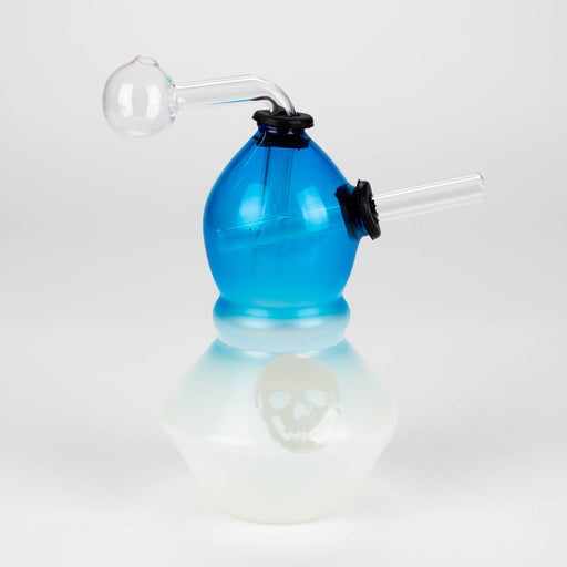 6" SKull frosted oilburner water pipe Rig Bongzie Smokes