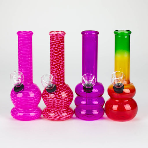 6" Color Water pipe-Designs and Color Assorted Beaker Bong Bongzie Smokes