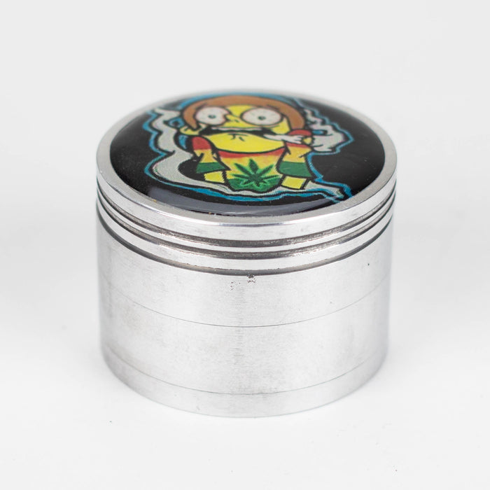 45mm Cartoon design 4 parts aluminium grinder Pack of 20 Display Bongzie Smokes