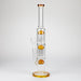 16" straight tube glass water bong with tree-arm percolator and diffuser Glass Bong Bongzie Smokes Amber