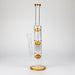 16" straight tube glass water bong with tree-arm percolator and diffuser Glass Bong Bongzie Smokes