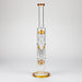 16" straight tube glass water bong with tree-arm percolator and diffuser Glass Bong Bongzie Smokes