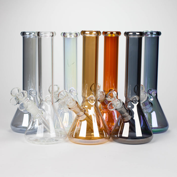 10" Solid Color Eletroplate Glass Beaker Bong Glass Bong 777 Smoke