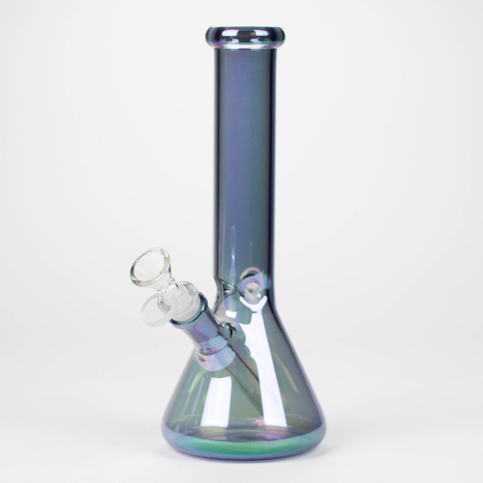 10" Solid Color Eletroplate Glass Beaker Bong Glass Bong 777 Smoke Green