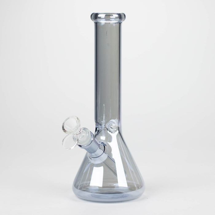 10" Solid Color Eletroplate Glass Beaker Bong Glass Bong 777 Smoke Light Blue