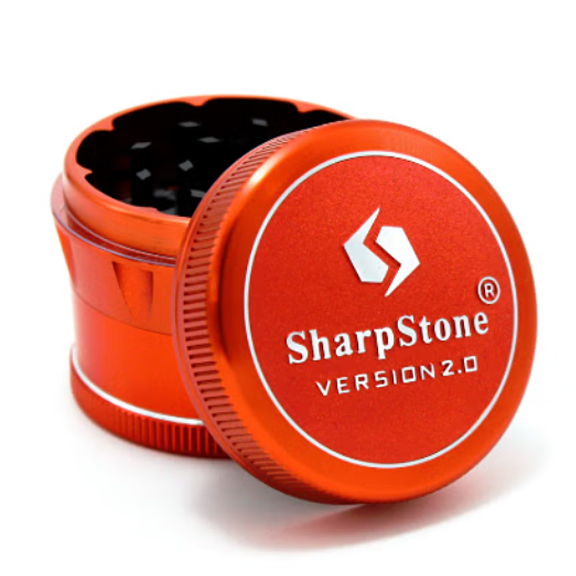 SharpStone® | V2 4 PIECE HARD TOP GRINDER - 2.2" [ GRI903 ] Regular Grinder NIBO Distribution BURGUNDY