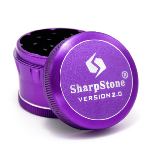 SharpStone® | V2 4 PIECE HARD TOP GRINDER - 2.2" [ GRI903 ] Regular Grinder NIBO Distribution PURPLE