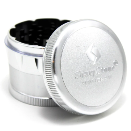 SharpStone® | V2 4 PIECE HARD TOP GRINDER - 2.2" [ GRI903 ] Regular Grinder NIBO Distribution SILVER