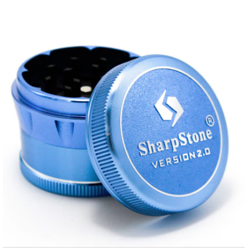 SharpStone® | V2 4 PIECE HARD TOP GRINDER - 2.2" [ GRI903 ] Herb Grinder NIBO Distribution BLUE