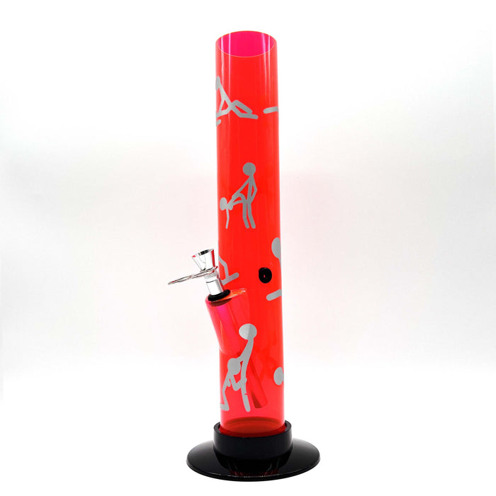 12" Acrylic Water Pipe Bong FAP-1 ( PIP278 ) Acrylic Bong NIBO Distribution PINK