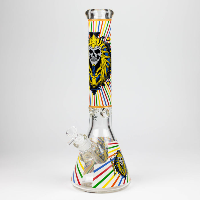 16" Glow in the dark 9mm glass water bong [GBT2301] Glass Bong ONE