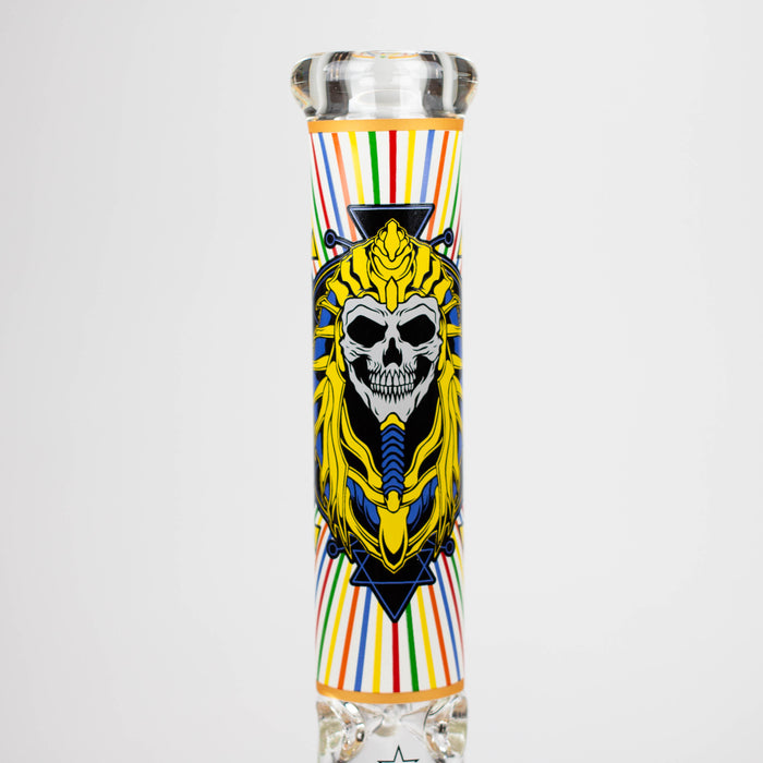 16" Glow in the dark 9mm glass water bong [GBT2301] Glass Bong ONE Design E