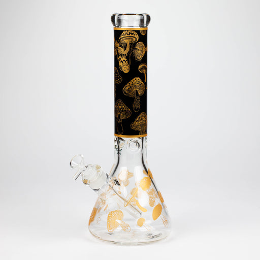 14" Mushroom 9mm glass water bong [GBT2303] Glass Bong ONE Design A